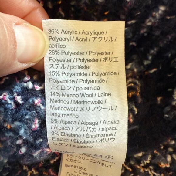 J. Crew Space-dyed Crewneck Chunky Sweater Women's Medium Blue - Picture 4 of 7